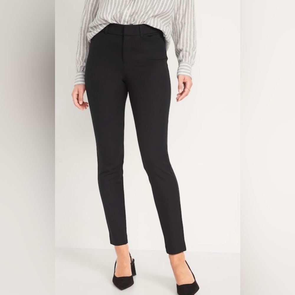 Old Navy High Pixie Skinny Pants Black - Picture 1 of 8